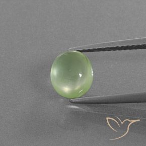 1.96ct 天然 ミディアムグリーン プレナイト, 楕円形, 透明/半透明