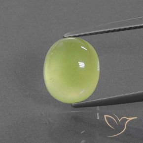 4.59ct 天然 ライトイエロー プレナイト, 楕円形, 透明/半透明