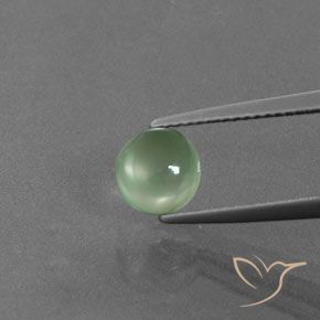 1.81カラットの天然ミントグリーンプレナイト、ラウンドカット、透明