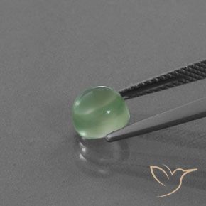 1.81カラットの天然ミントグリーンプレナイト、ラウンドカット、透明