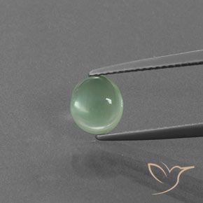 1.52ct 天然 薄いミント プレナイト, 楕円形, 透明