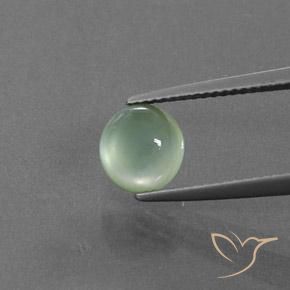 2.26ct 天然 ライトグリーン プレナイト, ラウンド, 透明