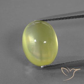 5.05ct 天然 ライトイエロー プレナイト, 楕円形, 透明/半透明