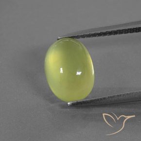 2.80ct 天然 ライトグリーンがかったイエロー プレナイト, 楕円形, 透明/半透明