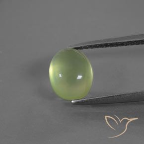 2.62ct 天然 イエローグリーン プレナイト, 楕円形, 透明