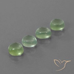 Shop natural 4.84ct 薄いペアーグリーン プレナイト gems, 楕円形, from 南アフリカ at GemSelect. In stock, global shipping!