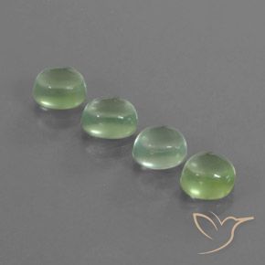 Shop natural 4.84ct 薄いペアーグリーン プレナイト gems, 楕円形, from 南アフリカ at GemSelect. In stock, global shipping!