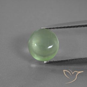 1.93ct 天然 黄みがかったグリーン プレナイト, 楕円形, 透明