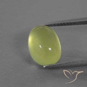 4.47ct 天然 ライトイエロー プレナイト, 楕円形, 透明/半透明