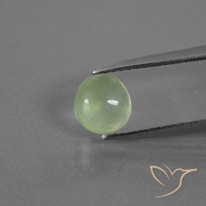 1.21ct 天然 薄いグリーン プレナイト, 楕円形, 透明