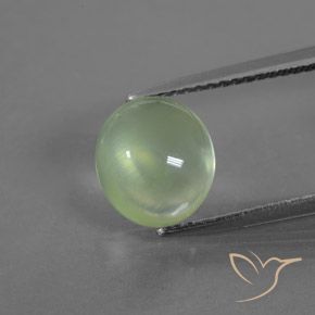 3.05ct 天然 ライトグリーン プレナイト, 楕円形, 透明