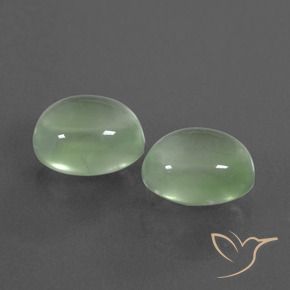 Shop natural 4.86ct 薄いペアーグリーン プレナイト gems, 楕円形, from 南アフリカ at GemSelect. In stock, global shipping!