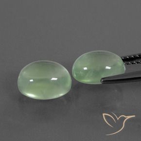 Shop natural 4.86ct 薄いペアーグリーン プレナイト gems, 楕円形, from 南アフリカ at GemSelect. In stock, global shipping!