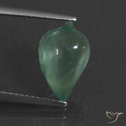 4.76ct 天然 ライトグリーン プレナイト, ファンシー, 半透明