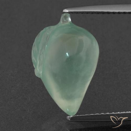 8.43ct 天然 薄いミントグリーン プレナイト, ファンシー, 半透明