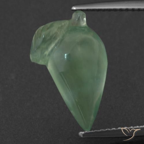 6.37ct 天然 ライトグリーン プレナイト, ファンシー, 半透明