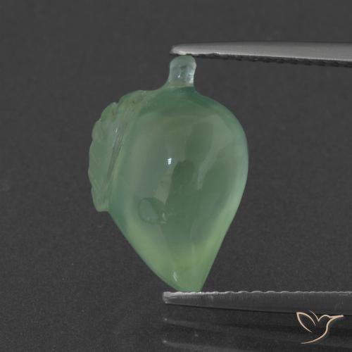 6.25ct 天然 ライトグリーン プレナイト, ファンシー, 半透明