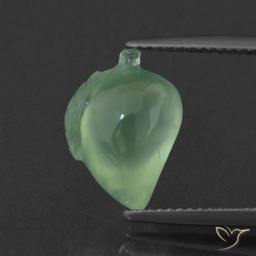 6.16ct 天然 薄いミントグリーン プレナイト, ファンシー, 半透明