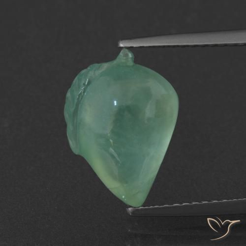 5.79ct 天然 薄いクールグリーン プレナイト, ファンシー, 半透明