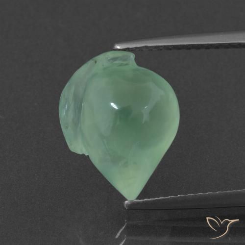 6.68ct 天然 ライトグリーン プレナイト, ファンシー, 半透明