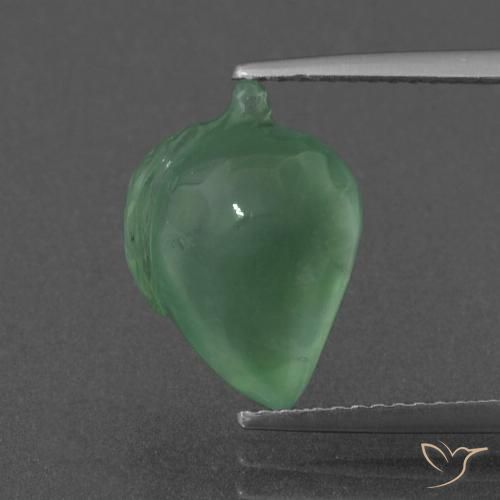 6.76ct 天然 クールグリーン プレナイト, ファンシー, 半透明