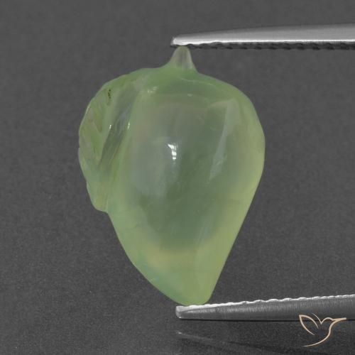 7.98ct 天然 薄いライムグリーン プレナイト, ファンシー, 半透明