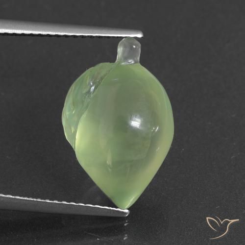 9.92ct 天然 イエローグリーン プレナイト, ファンシー, 半透明
