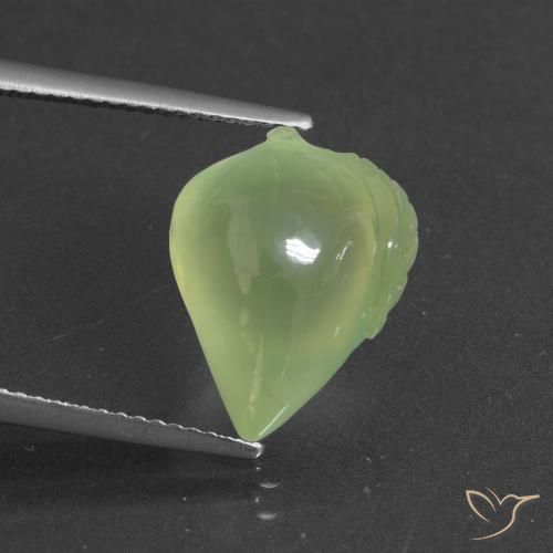 9.14ct 天然 ライムグリーン プレナイト, ファンシー, 半透明