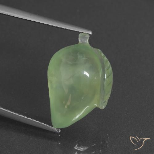 11.82ct 天然 イエローグリーン プレナイト, ファンシー, 半透明