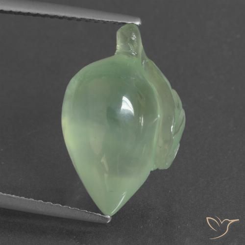 10.77ct 天然 薄いイエローグリーン プレナイト, ファンシー, 半透明