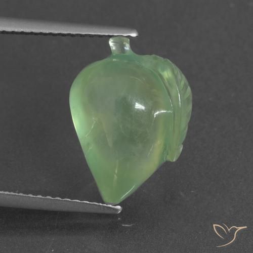 8.30ct 天然 ミディアムグリーン プレナイト, ファンシー, 半透明