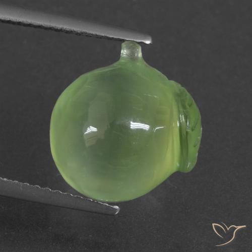 9.55ct 天然 ライムグリーン プレナイト, ファンシー, 半透明