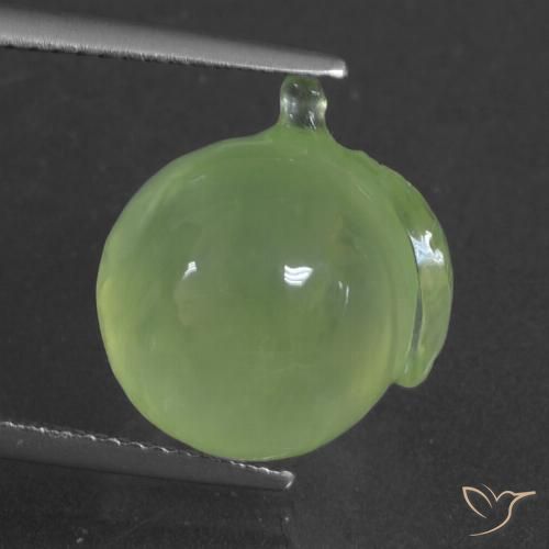12.12ct 天然 ライムグリーン プレナイト, ファンシー, 半透明
