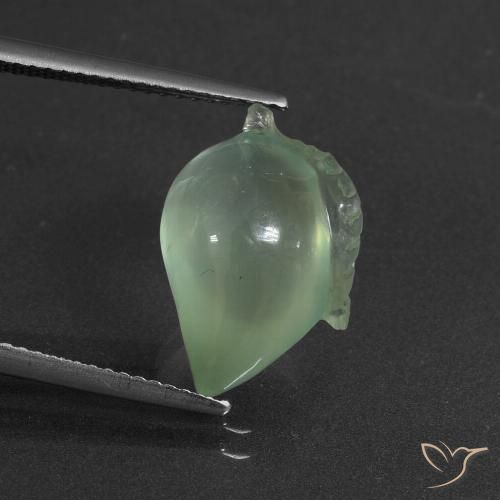 8.66ct 天然 薄いイエローグリーン プレナイト, ファンシー, 半透明