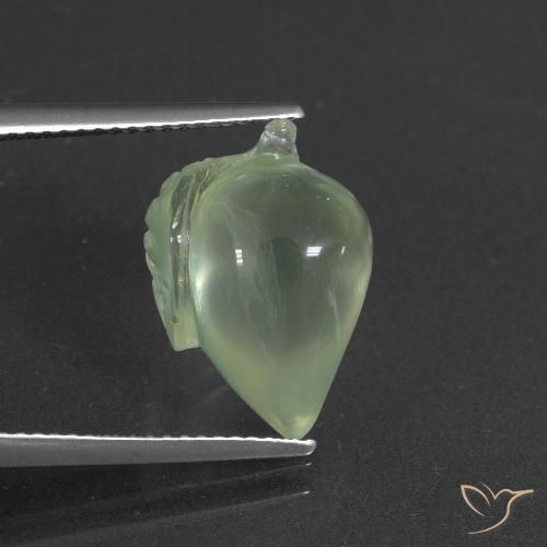 8.86ct 天然 薄いイエローグリーン プレナイト, ファンシー, 半透明