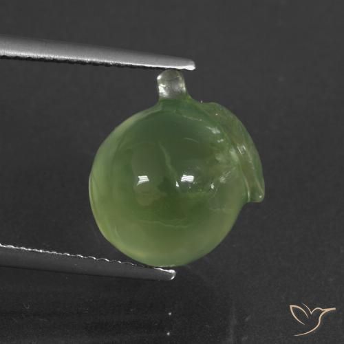 9.99ct 天然 ミディアムグリーン プレナイト, ファンシー, 半透明