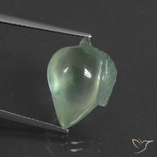 11.81ct 天然 ライトグリーン プレナイト, ファンシー, 半透明