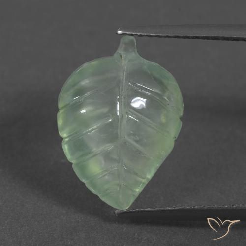 6.02ct 天然 薄いイエローグリーン プレナイト, ファンシー, 半透明