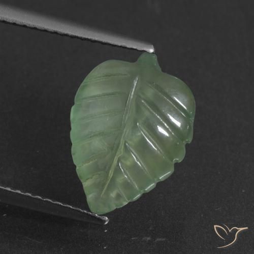 4.40ct 天然 薄いパイングリーン プレナイト, ファンシー, 半透明
