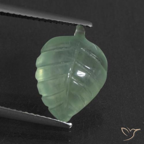 4.92ct 天然 薄いミントグリーン プレナイト, ファンシー, 半透明
