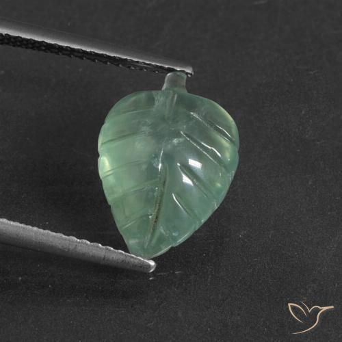 4.67ct 天然 ミントグリーン プレナイト, ファンシー, 半透明