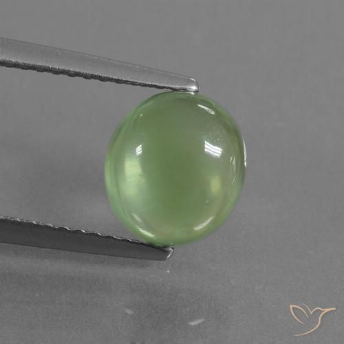 2.36ct 天然 イエローグリーン プレナイト, 楕円形, 透明