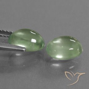 Shop natural 3.79ct 薄いペアーグリーン プレナイト gems, 楕円形, from 南アフリカ at GemSelect. In stock, global shipping!