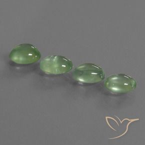 Shop natural 5.77ct 薄いイエローグリーン プレナイト gems, 楕円形, from 南アフリカ at GemSelect. In stock, global shipping!