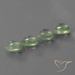 Shop natural 6.48ct 薄いイエローグリーン プレナイト gems, 楕円形, from 南アフリカ at GemSelect. In stock, global shipping!