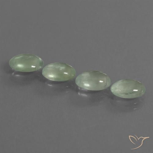 Shop natural 6.00ct 薄いペアーグリーン プレナイト gems, 楕円形, from 南アフリカ at GemSelect. In stock, global shipping!