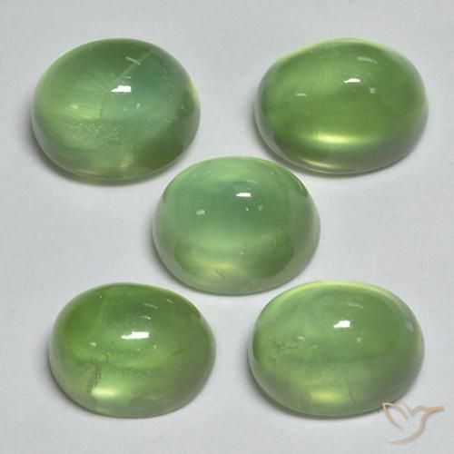 Shop natural 7.52ct ライムグリーン プレナイト gems, 楕円形, from 南アフリカ at GemSelect. In stock, global shipping!