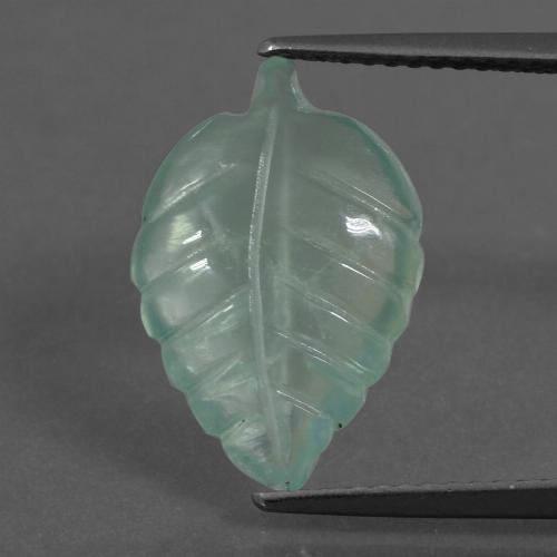 5.02カラットの天然ライトグリーンプレナイト、ファンシーシェイプ、透明
