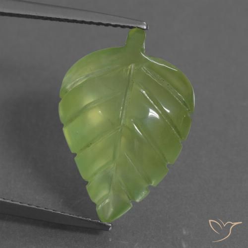 10.33ct 天然 黄みがかったグリーン プレナイト, ファンシー, 透明