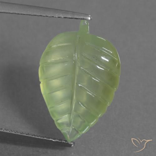 7.23ct 天然 ミディアムグリーン プレナイト, ファンシー, 透明